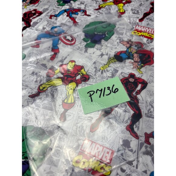 Marvel Comics Cotton Fabric 1/2 yard x 44" Featuring Classic Heroes Like Hulk Ir - Picture 10 of 12